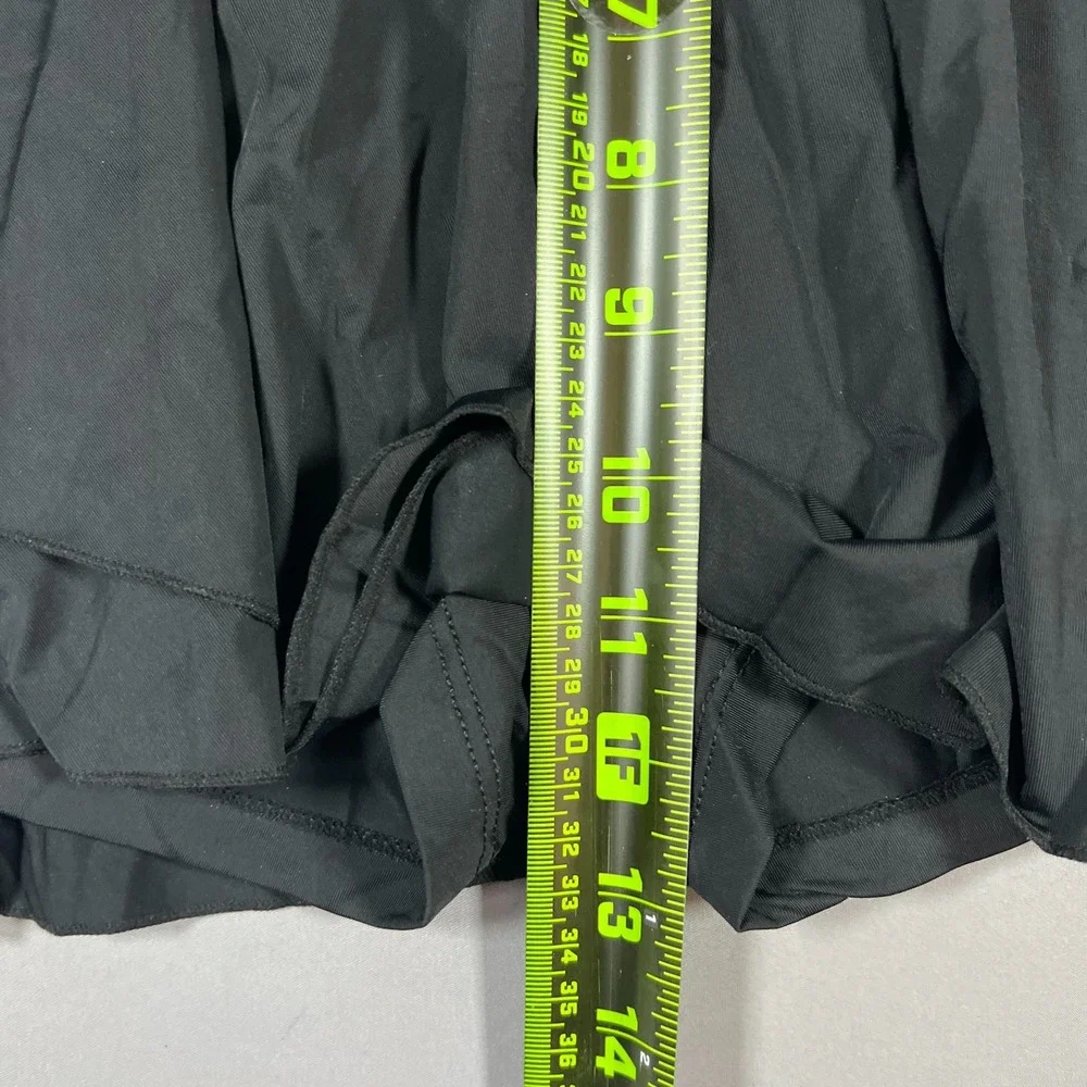 Womens Athletic Skorts Medium Black Nylon Stretch High Waisted Lightweight Golf
